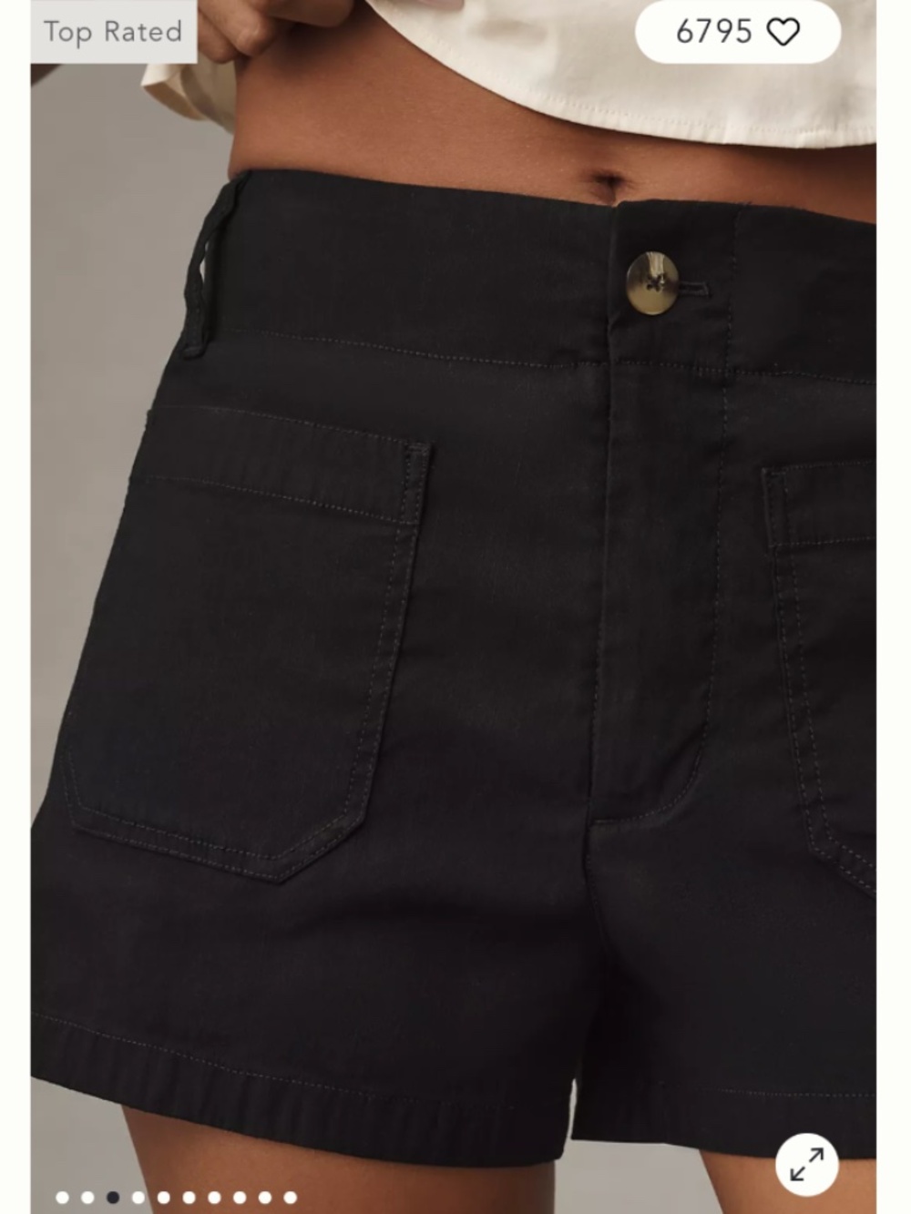 Maeve Black High-Waist Magic Fabric Collete shorts black